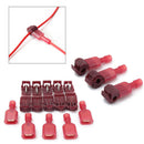 10/30 Red Lock Splice Wire Connector Terminal Crimp Clip Car Wiring Cable