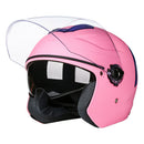 Flip Up Motorcycle Helmets Dual Visor Sun Shield Full Face Bike Helmet Pink