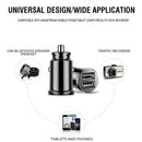 Ultra mini Baseus 3A Fast Charging Dual Ports USB Car Phone Charger Adapter One