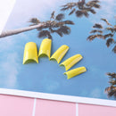 500pcs French Tips False Nail Half Cover Acrylic Gel Nail Art Tool (Yellow) A