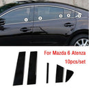 10Pcs Window Pillar Posts Trim Cover Molding for Mazda 6 Atenza 2014-2018 M E2N4