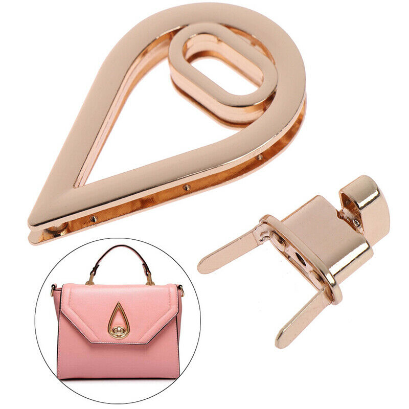 1X Water Drop Shape Clasp Turn Lock Twist Locks Diy Leather Handbag Bag Hardw Gw