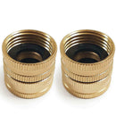 2 Pack 3/4-Inch Garden Hose Tap Connector Brass Garden Hosepipe Tap Connect HEE