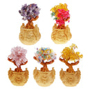 Crystal Money Tree Bonsai Feng Shui Bring Wealth Lucky Home Ornament 7inch