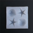 Lovely ashells Starfish Conch Shape Silicon Mold Fondant Kitchen Accessory Nw