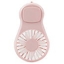 Mini Portable Fan Cute Cartoon Small Fan Handheld Charging Fan With Mirror