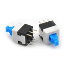 10x 8*8mm Latching Switch Button Switches Double Row Self-locking 6 Pin Hot*