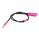 3.5mm Male to Headphone+Mic Audio Splitter Cable for Phone PC Tablet