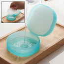 Round shower bathroom dish plate case travel hiking holder container soap box M&