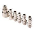 6Pcs EURO Air Line Hose Compressor Fitting Connector Quick Release Set 1/4"SEAU