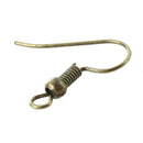 50X Metal Earrings Hook 0.5mm Bronze Color