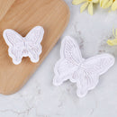 2x/Set Butterfly Cake Fondant Sugarcraft Mould Cookie Plunger Cutter Mold Too 3C