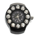 Stretchy Women Round Crystal Finger Ring Watch 0.83" HOT L6T5