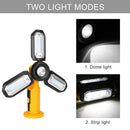 Magnetic Base Emergency Outdoor Lighting Battery Powered Foldable LED Work Light