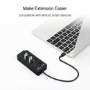 1Pc New Black 4 Ports USB 3.0 Hub Splitter AC Power Adapter For PC 5Gb ECK