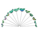 24 Pieces Garden Yard Planter Butterfly Stakes Green Yellow