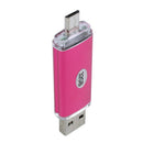 Memory 32GB USB drive OTG + mini USB Flash Drive for Notebook Rose red