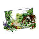 14CT 50x33cm Cottage Stamped Cross Stitch Kit DIY Needlework for Beginners