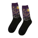 Men's Funny Colorful Patterned Middle Cut Crew Sports Casual Socks 2 Pairs