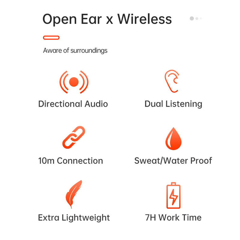 Waterproof Office Wireless  5.0 Bone Conduction Headphone Earbuds
