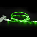 Luminous Streamer Micro-USB Fast Charge Cable for Android Z green