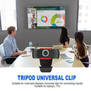 T2 HD 720P Web Camera with Built-in Mic + Mini Tripod USB Webcam for PC