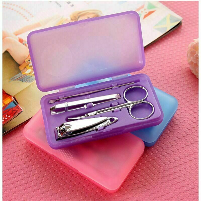 4Pcs/set Stainless Steel Nail Care Clipper Manicure Kit Tools Cleaning R8G8 Y6X8