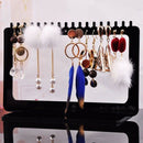 18Cm Jewelry Display Rack Acrylic Rectangle Earrings Organizer Holder Stand