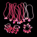 3Pcs Lovely Colorful Cartoon Children Girls Beads Necklace&Bracelet&Ring Set  JR