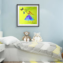 DIY Round Diamond Painting Cartoon Girl Cross Stitch Mosaic Kit Home Decor