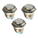 5 Pieces 16mm High Round Metal Push Button Switch Momentary Reset Copper Contact