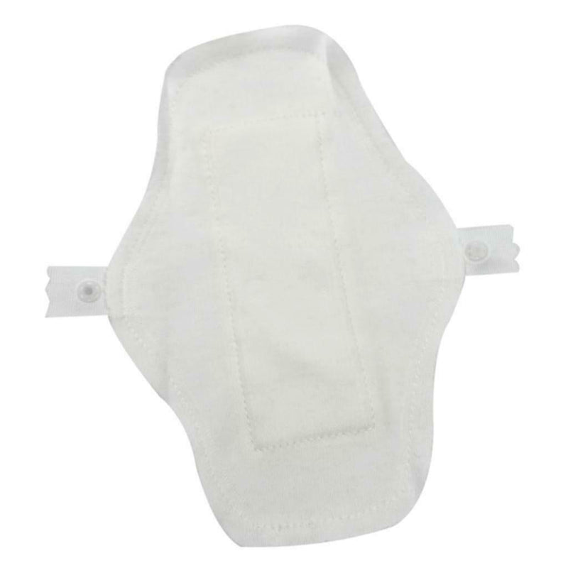 White Thin Reusable Menstrual Cloth Sanitary Pads Napkin for Women Girl 18cm