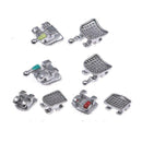20 X Dental Metal Brackets Brace Orthodontic Standard MBT 345 New 022 hooks N8O4