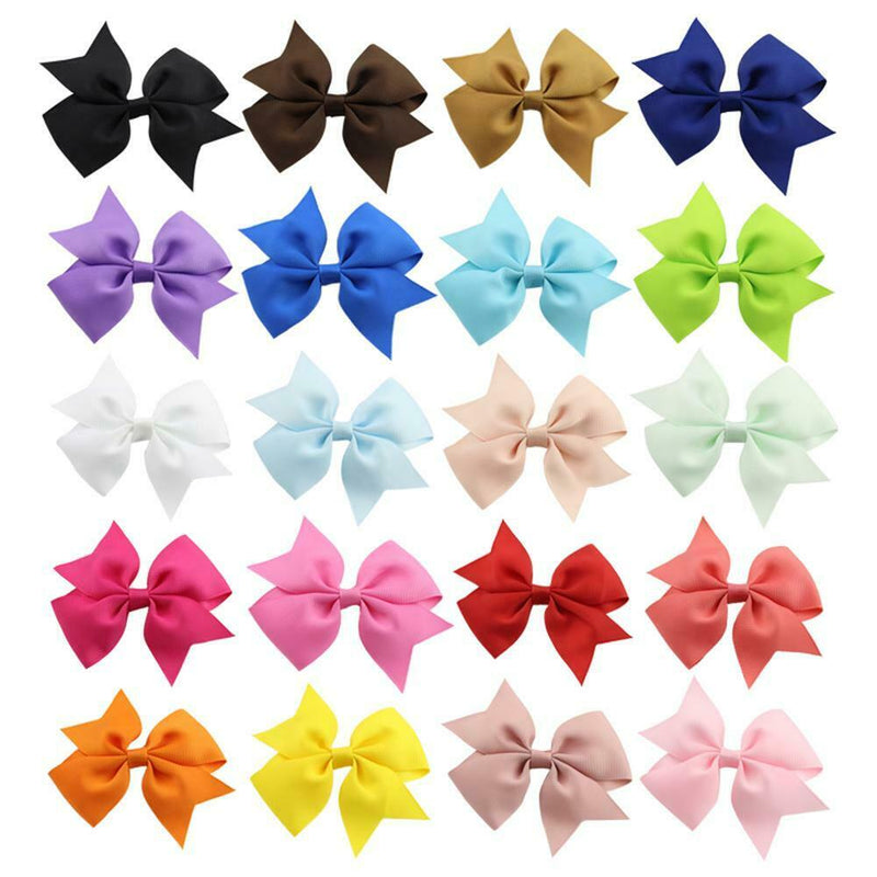 20pcs Girls Lovely Bowknot Hairclip Performance Headwear for Birthday Gift