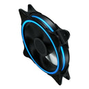120mm PC Case Fan Halo Triple-Ring Chassis Cooling Fan for Desktop (Blue) A
