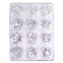 12jars/set Mixed Shaped Nail Art Glitter Sequins Tips Manicure Decor Tools