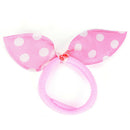 20X Girl Rabbit Bunny Ears Dotted Hair Ties Scrunchie Ponytail Holder HairBan Gw