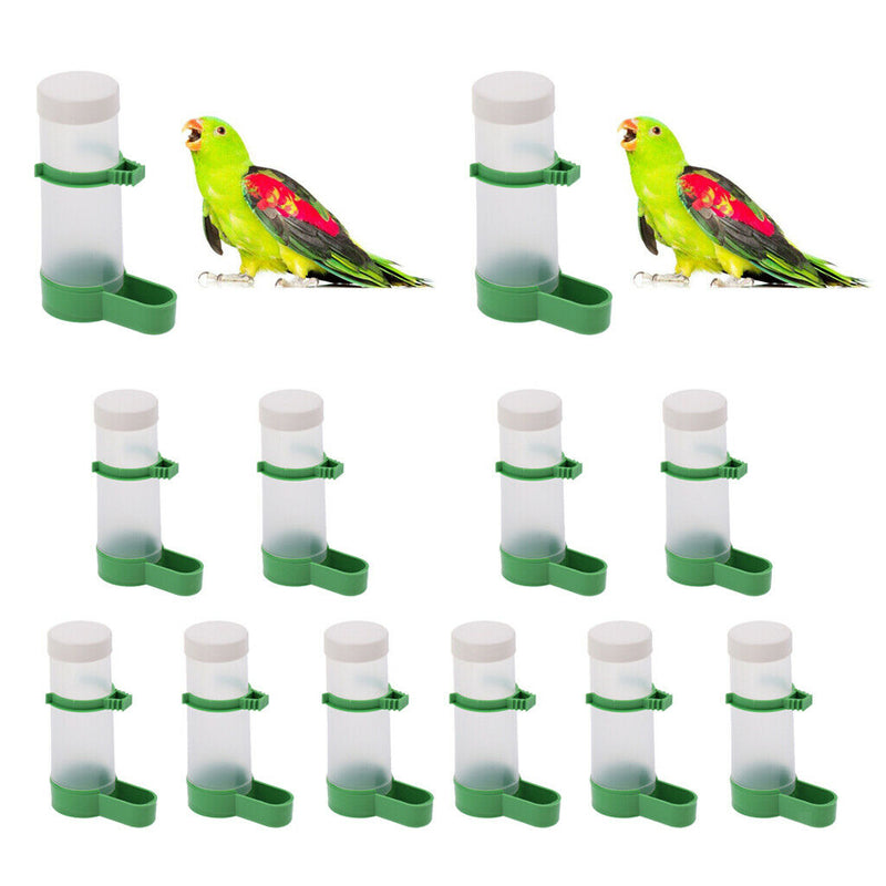 10x Bird Plastic Drinker Feeder Waterer Clip for Parrots Budgie Cockatiel