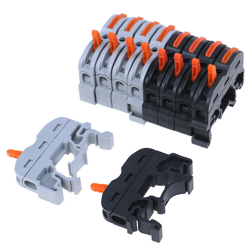 10set LAS--211 1 Pin Din Rail Compact Cable Wiring Connector Terminal Block Gn
