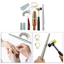 11 Pieces Jewelry Tool Measuring Stick Mandrel Ring Sizer Wood Clamp Kit
