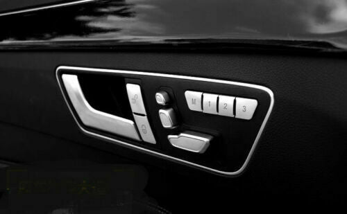 12* Door Lock & Seat Memory Button Cover Trim for Benz ABE -Class GLA GLK ML GL
