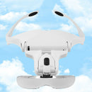 Head Glass LED Visor Head Loupe Repair Magnifier 5 Lens X 1.5X 2X 2.5X 3.5X