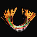 18 Pairs 16inch Multicolor Carbonized Bamboo Circular Tube Knitting Needles