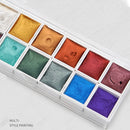 12 Colors  Glitter Art Supplies For Artists Watercolor Paint Set