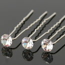 20PCS Clear Crystal Rhinestone Diamante Wedding Bridal Prom Hair Pins H DJX