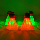 6Pcs Badminton Shuttlecock Rainbow Head Nylon Ball Badminton Luminous N0R9