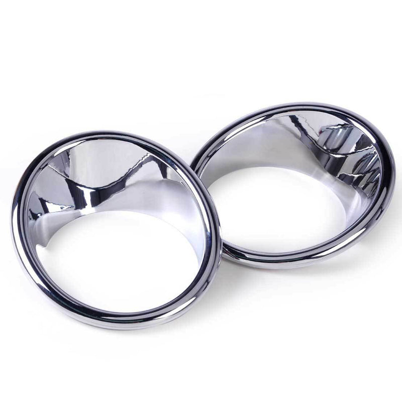 Pair Chrome Plated Front Fog Light Lamp Cover Trim Fit For BMW X5 F15 2014-2015