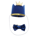 2x Dog Cat Bow Tie Dogs Cats Party Crown Hat & Bowknot Birthday Headwear