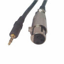 2.5m XLR Female to 3.5mm Jack Cable AUX Connection Cable for Microphone Speaker