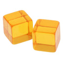 25 Pieces D6 Six Sided Transparent Blank Dices Board Game Transparent Orange
